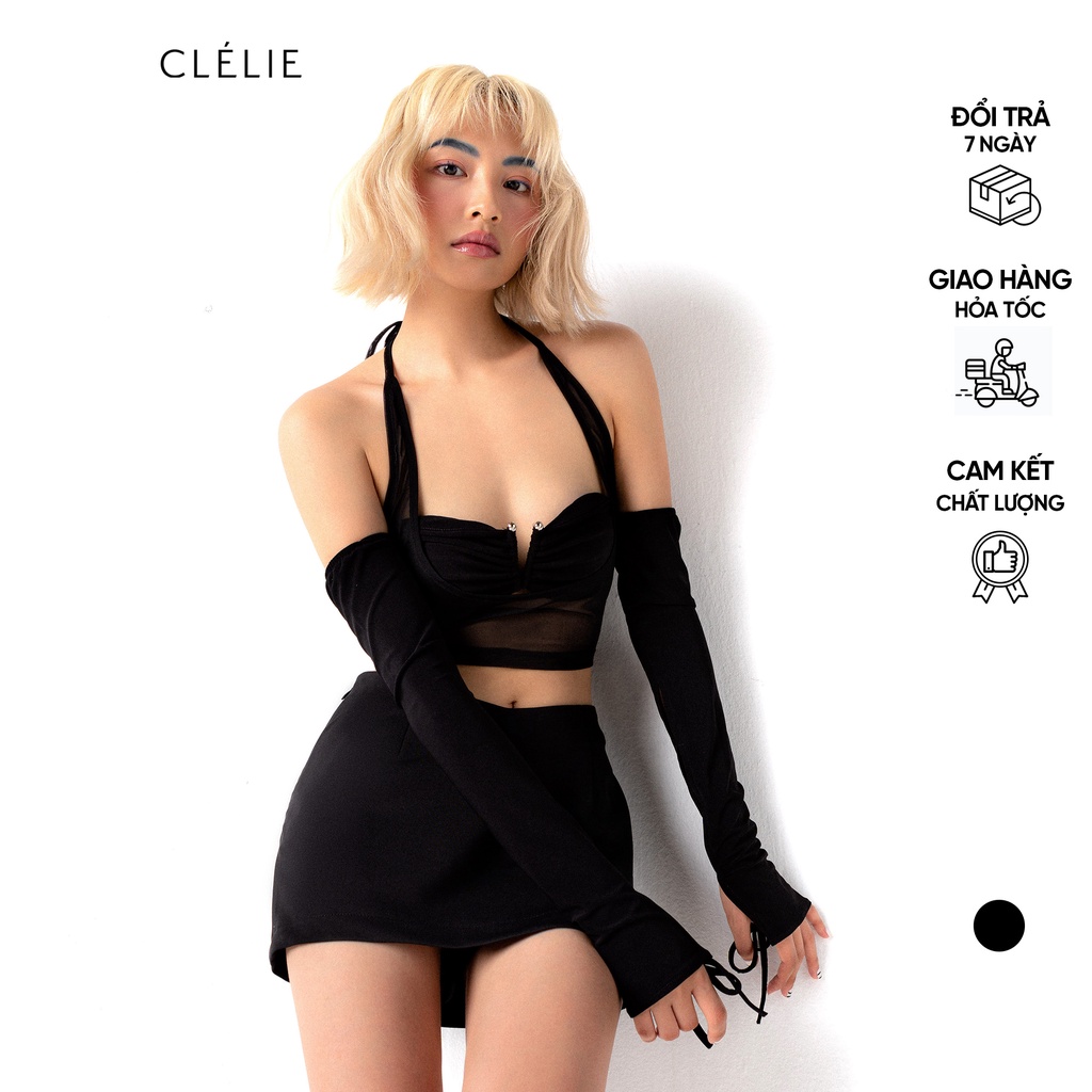 Áo croptop nữ tay dài | MINA TOP - CLÉLIE