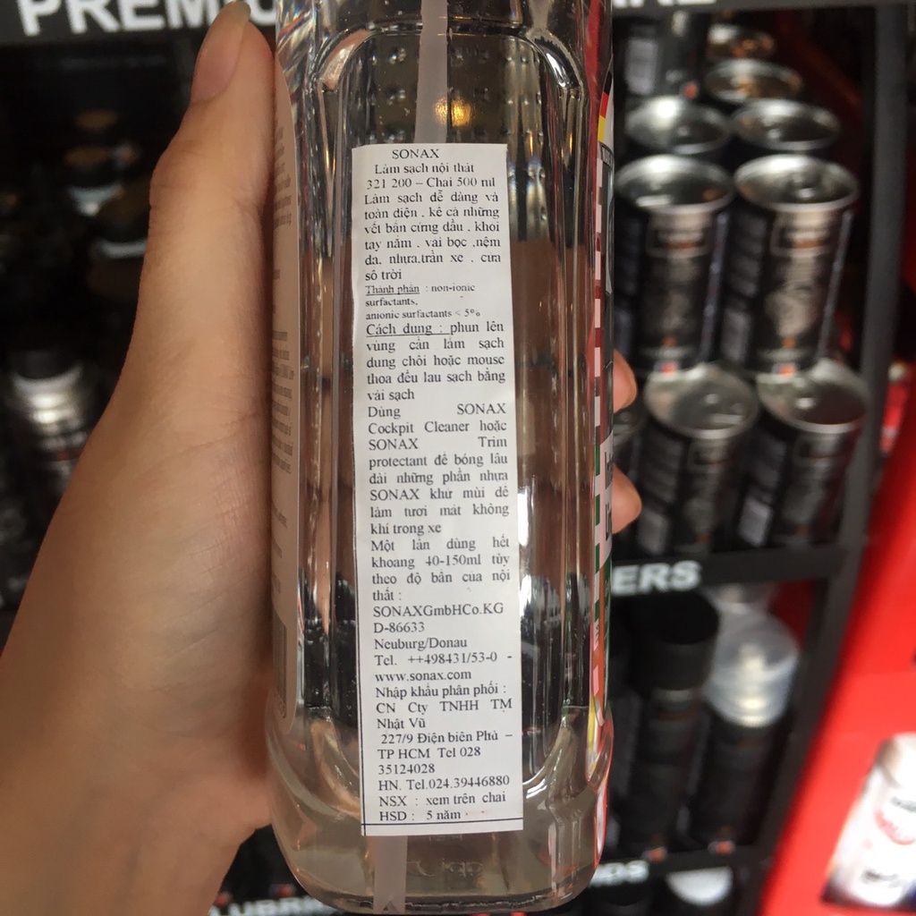 Bộ 2 Chai Vệ Sinh Nội Thất Sonax 321200 Và Dưỡng Da Sonax 291141