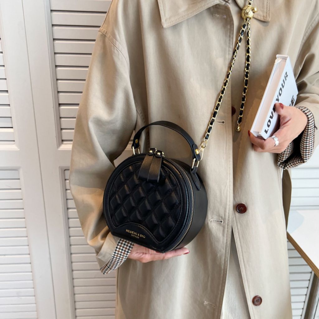 Túi Xách Nữ, Túi Đeo Chéo Dáng Tròn Đi Chơi Quảng Châu Cao Cấp  HARA Túi Xách