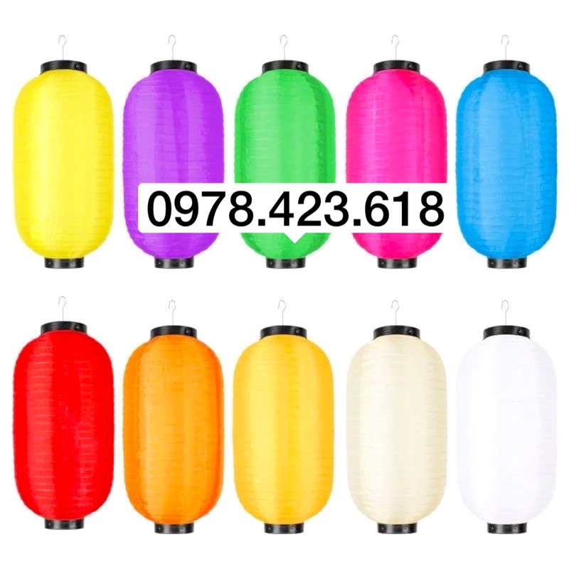 Đèn Lồng Đỏ hình Trụ dài 50cm Trang Trí Tết - Khai Trương - Lồng đèn Đỏ bầu dục chống nước trang trí ngoài trời