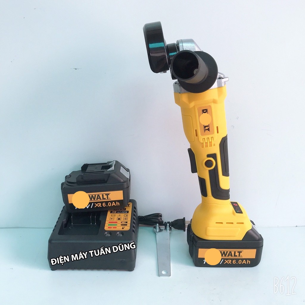 Máy mài pin cầm tay De.walt 199v, máy mài không chổi than tặng lưỡi cưa xích