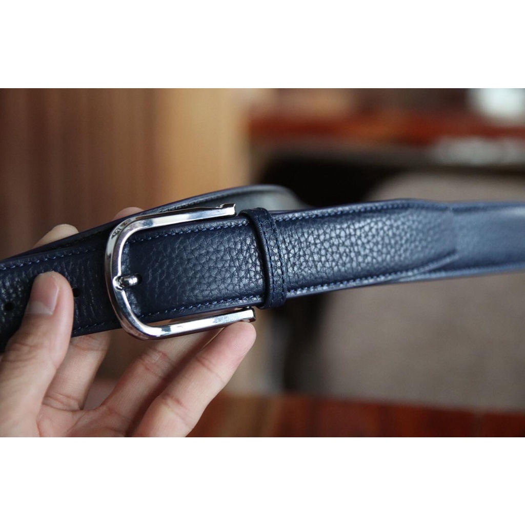 Dây nịt nam 100% da bò ý nhập cao cấp rộng 2,8cm-3.0cm màu xám , màu bò , xanh nauy