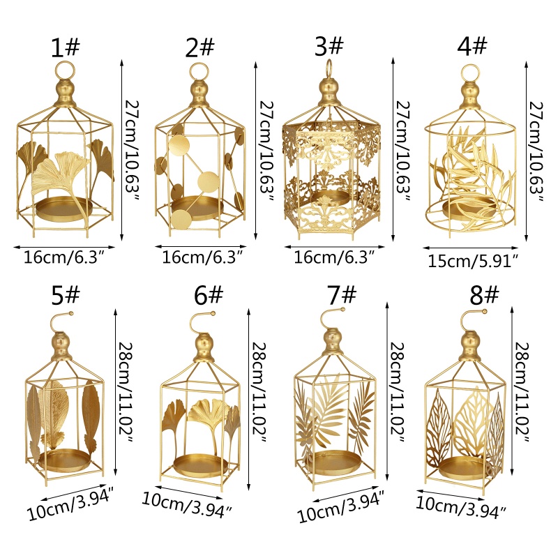Giá Đỡ Nến Bằng Kim Loại Mạ Vàng Sang Trọng Phong Cách Bắc Âu