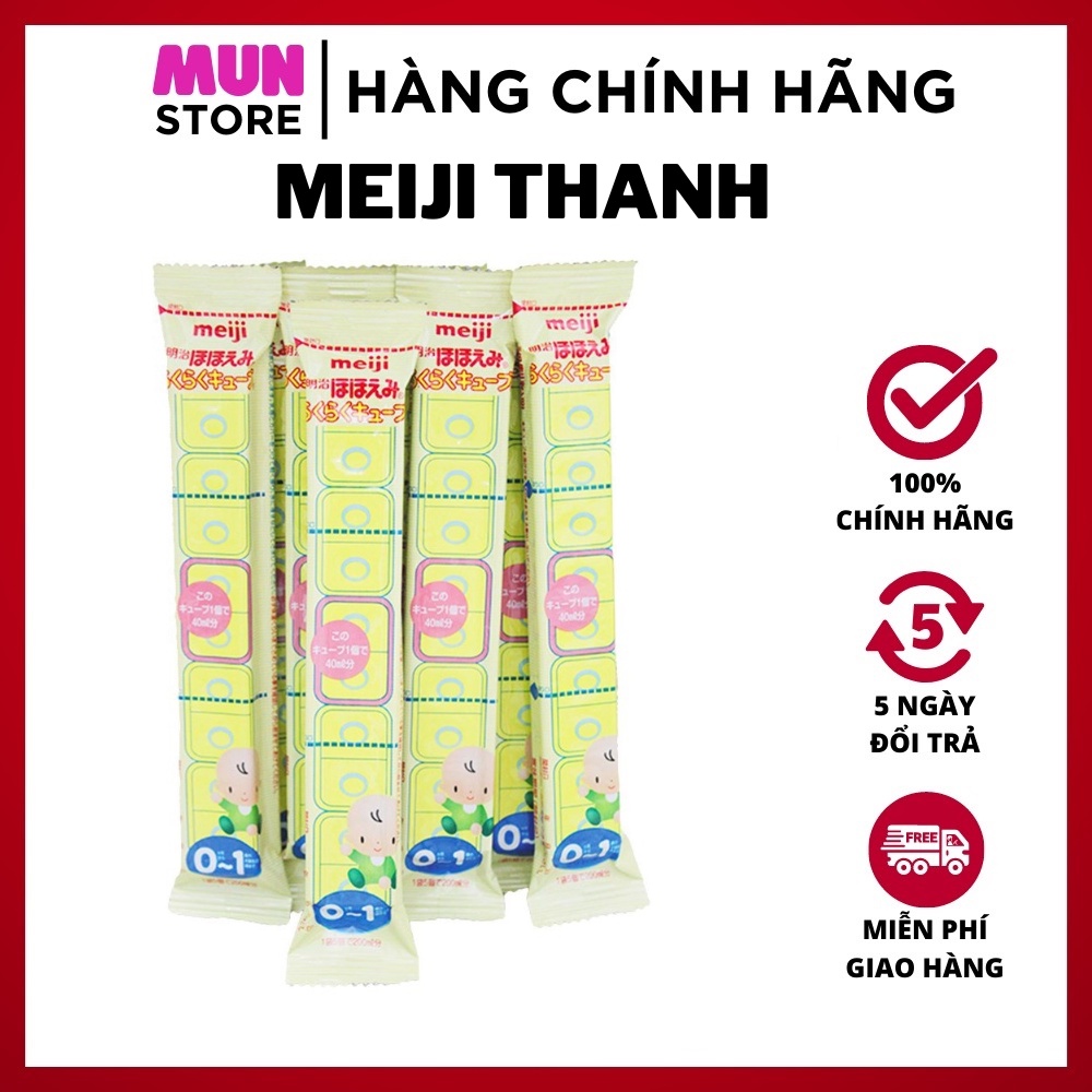 Sữa Meiji Dạng Thanh Nhật cho bé từ 0-1 tuổi, sữa Meji thanh số 0 TÁCH LẺ- MUNSTORE