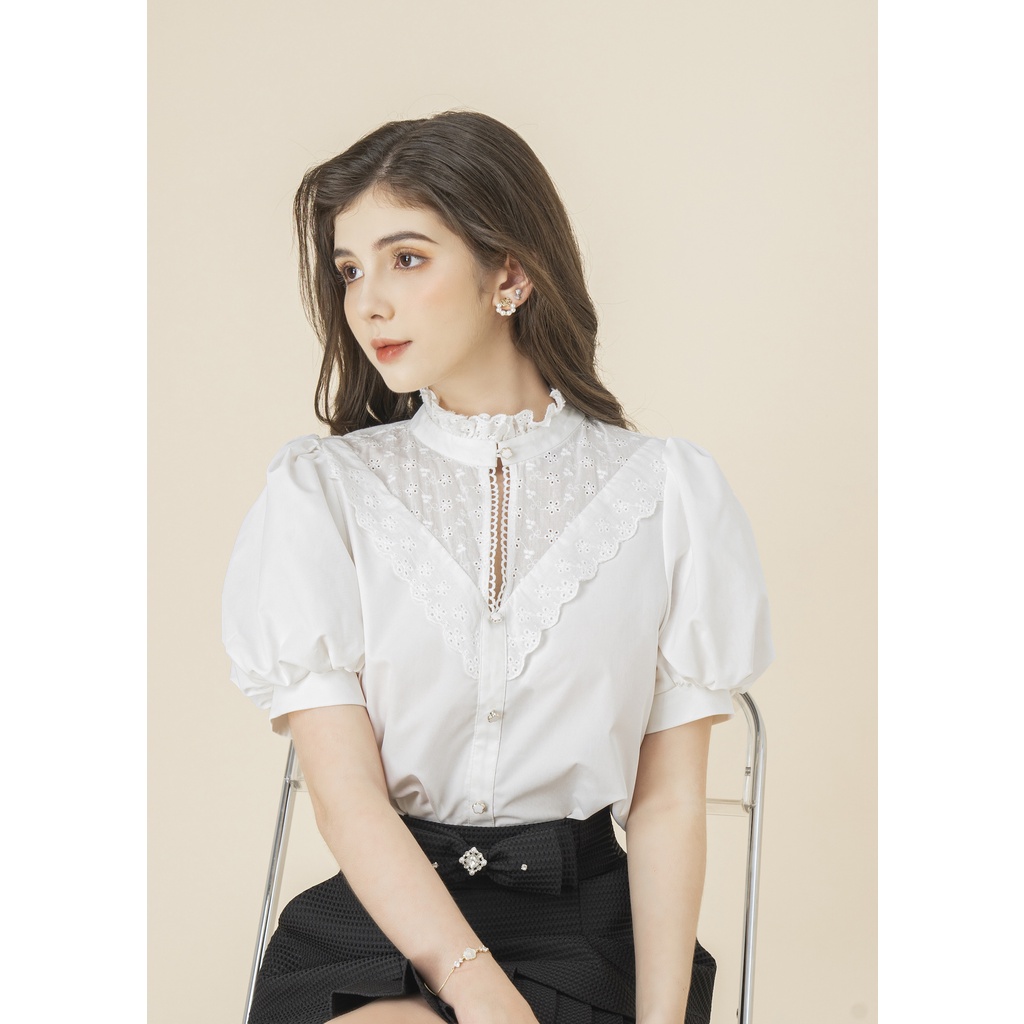 Áo sơ mi cổ ren Charisse shirt