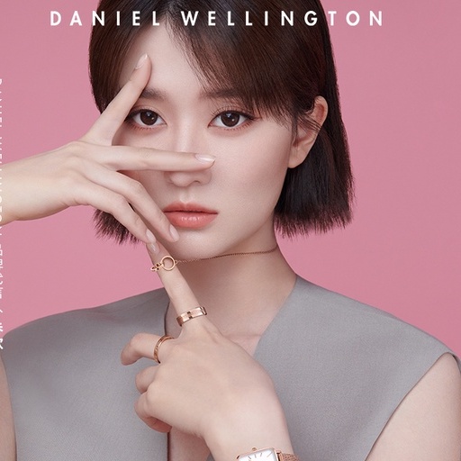 Daniel Wellington dw nhẫn nam và nữ thời trang đơn giản nhẫn đôi vàng hồng đơn sắc