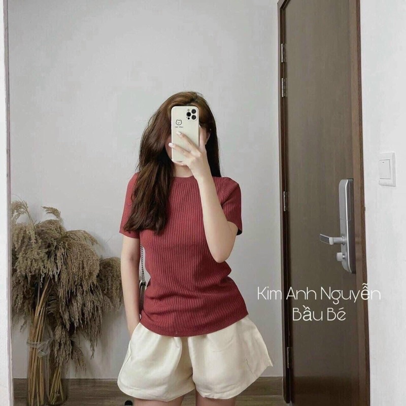 ÁO LEN TAY LỠ CỔ TRÒN SỌC TĂM TO