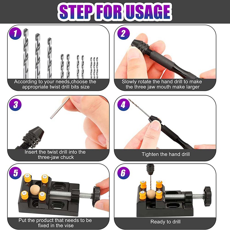 Bộ 281 Mũi Khoan Mini Làm Móc Khóa Resin / Trang Sức DIY