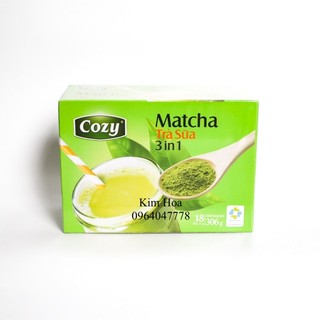 Trà Sữa Matcha Hòa Tan Cozy Hộp 18 Gói