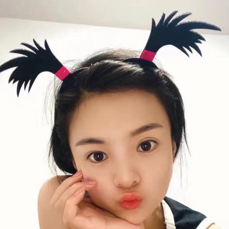 Băng đô cài tóc gắn hình hoạt hình kiểu Hàn Quốc vui nhộn