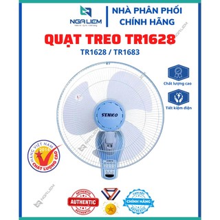 Quạt treo tường điều khiển từ xa tr1628/tr1683 senko