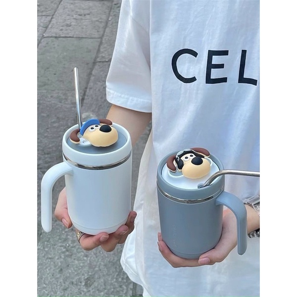 CỐC GIỮ NHIỆT MẪU MỚI LÕI INOX 304 NẮP HÌNH CHÓ SNOOPY SIÊU DỄ THƯƠNG.HV