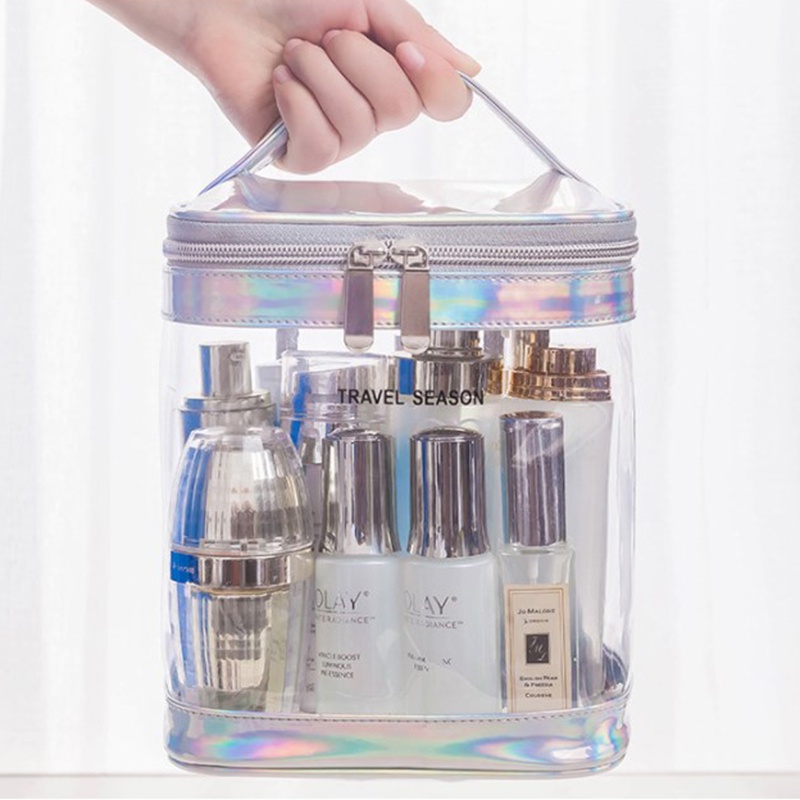 Túi Đựng Mỹ Phẩm Bằng Nhựa PVC Chống Thấm Nước Cỡ Lớn Tiện Dụng Mang Đi Du Lịch