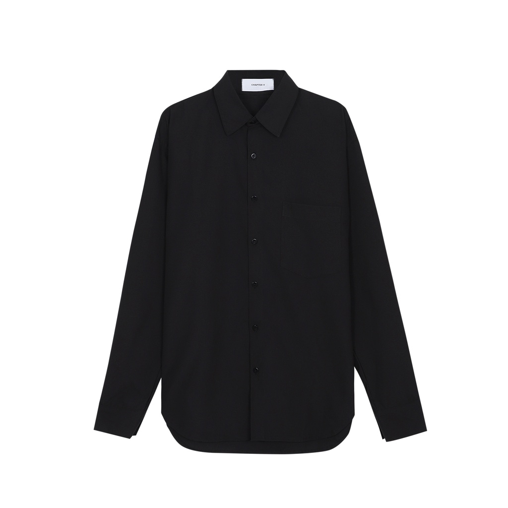 Áo sơ mi đen form rộng - Oversized Black Shirt