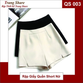 Rập giấy quần short nữ qs003