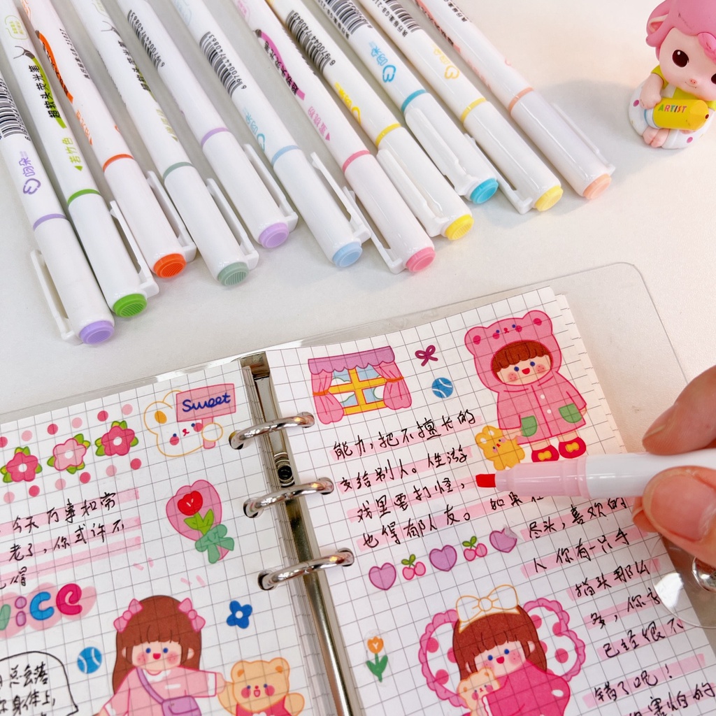 Bút dạ quang đánh dấu, bút highlight màu pastel đẹp SH072