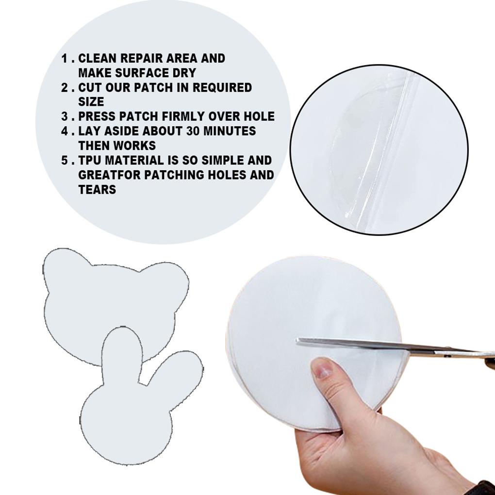 Set 30 Miếng Vá Lỗ Thuyền Bơm Hơi Trong Suốt Chống Thấm Nước