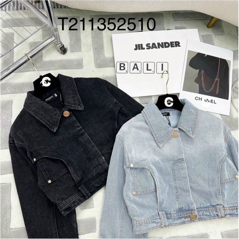 Áo khoác jeans kiểu 2 túi sau, freesize dưới 55kg