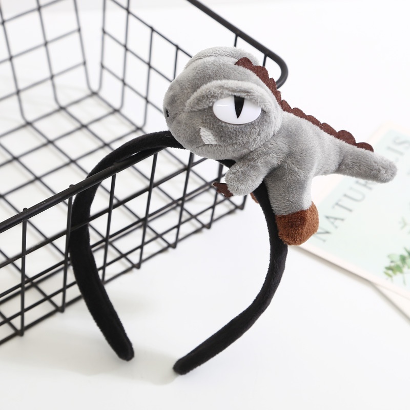 Băng đô tóc bờm cài tóc rửa mặt hình khủng long siêu cute