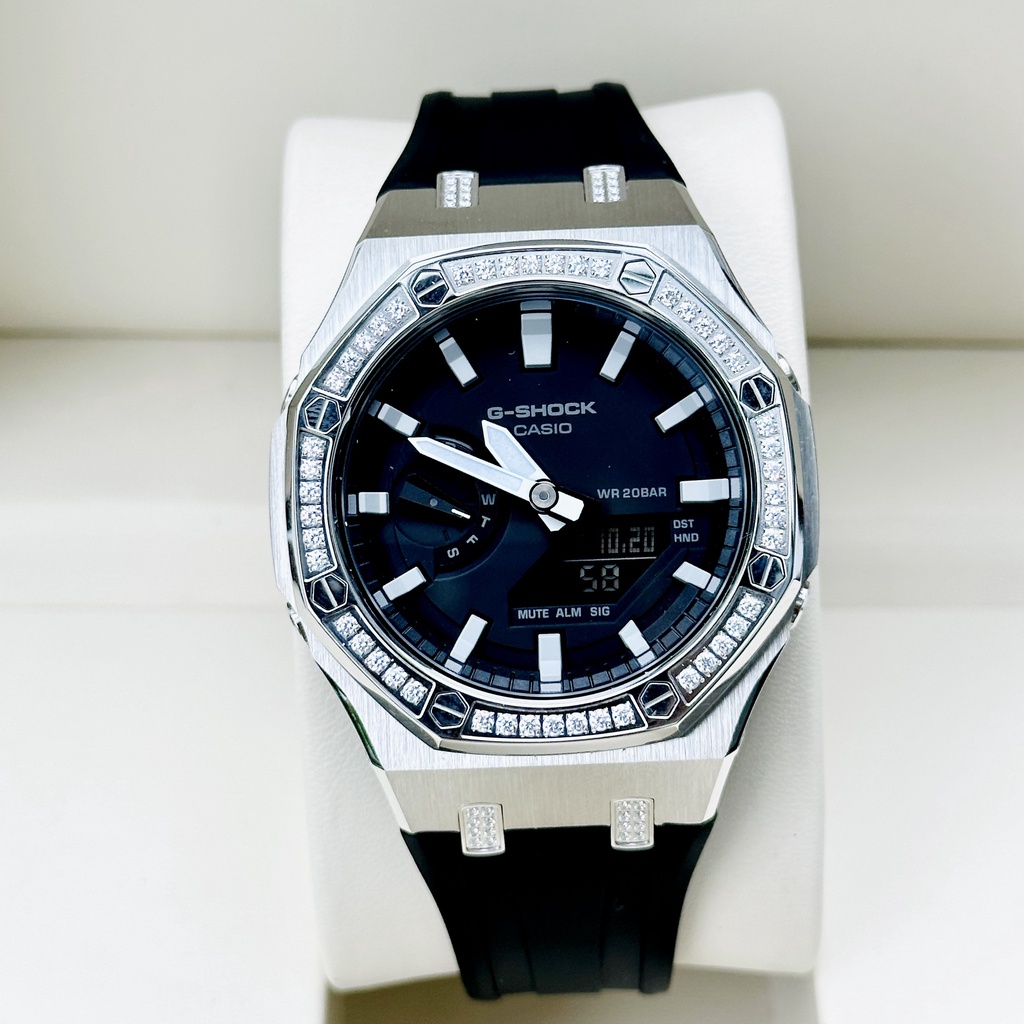 Đồng hồ nam dây nhựa Casio G Shock GA 2100G Viền Diamond