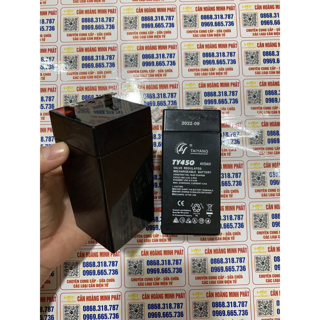 Pin  Cân Điện Tử 4V/5AH, Bình Ắc quy khô