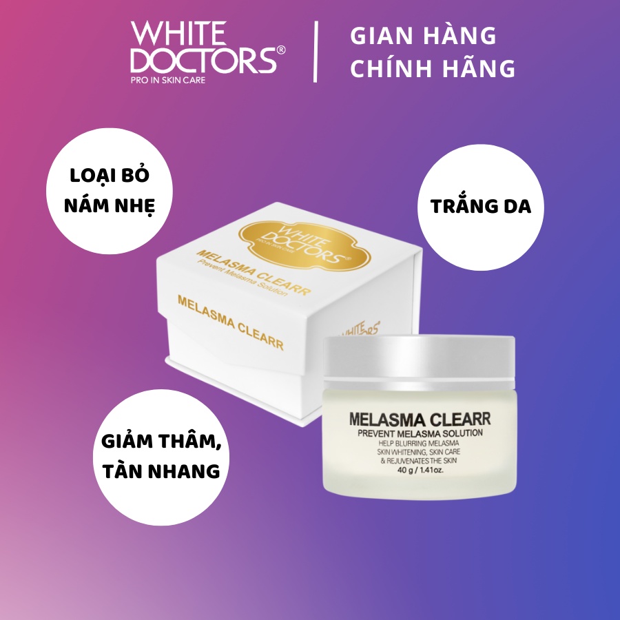 Bộ đôi giảm nám da thể nhẹ White Doctors - Sun Block Makeup và Melasma Clearr