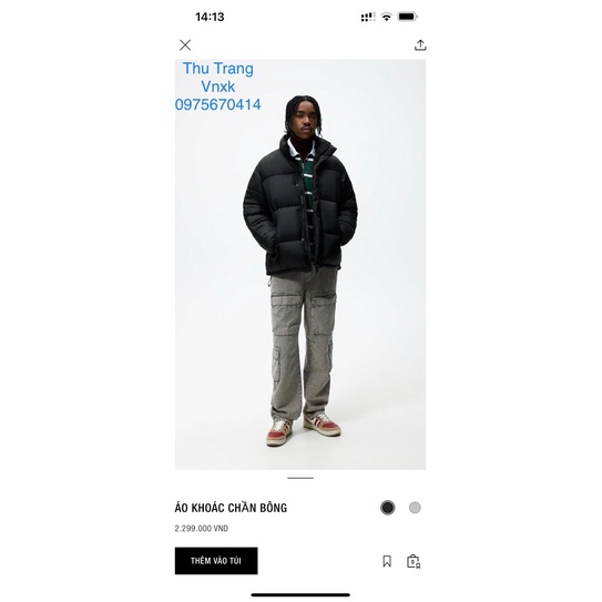 Áo phao nam ZaRa xuất sịn mẫu mới 2023