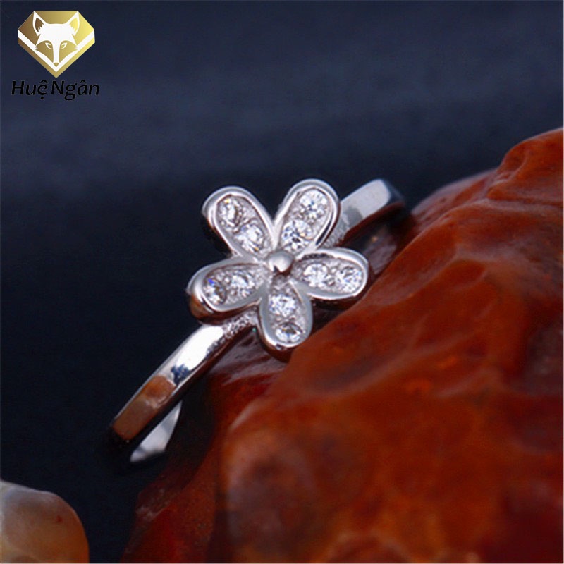 Nhẫn bạc Ý 925 Huệ Ngân - Bông Hoa Xinh Xắn RR1405