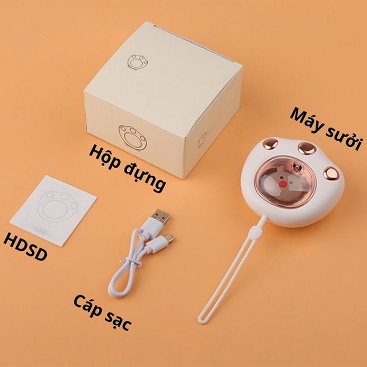 Máy Sưởi Ấm Mini Cầm Tay 2400Mah Hình Chân Mèo Thông Minh, Nhỏ gọn - L2027 - Bảo Nành 2 Năm