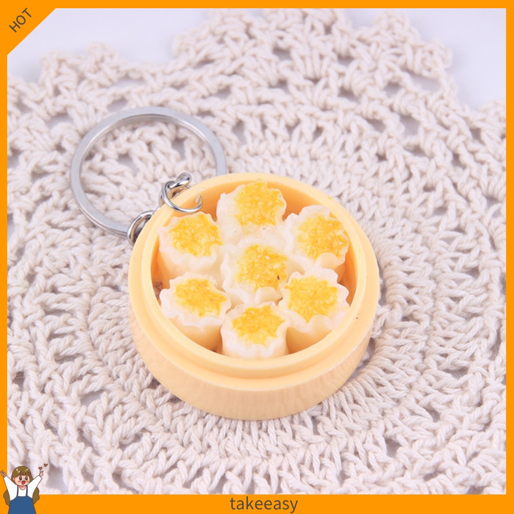 Móc khóa hình bánh bao phong cách Trung Hoa dễ thương
