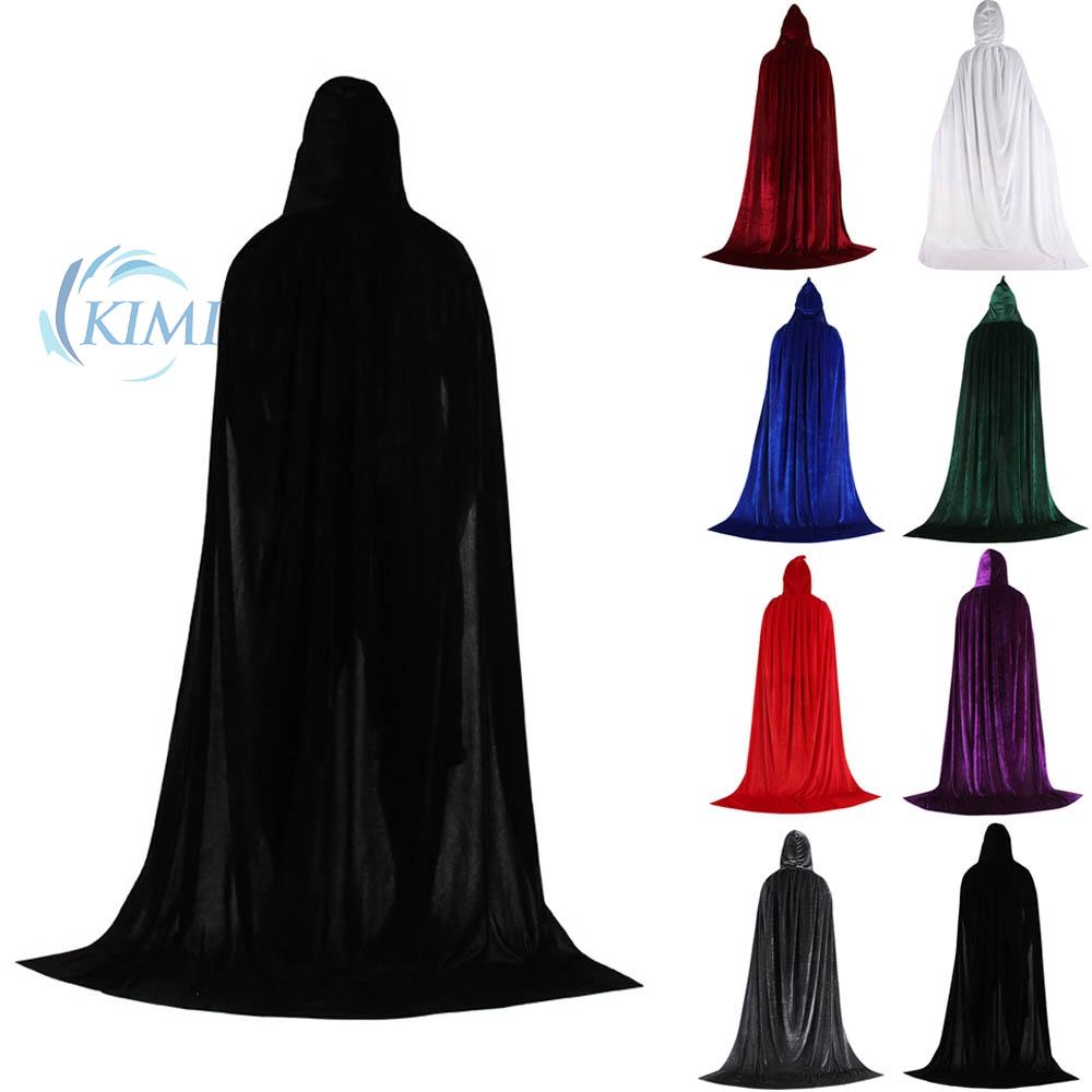 KIMI-Cape Christmas Cosplay Costume Halloween Hooded Cloak Medieval Vampire