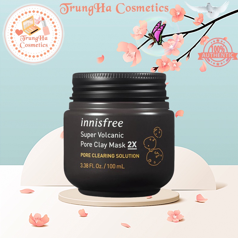 Mặt Nạ Đất Sét Innisfree 💝FREESHIP💝 Mask Se Khít Lỗ Chân Lông - Mặt Nạ SUPER VOLCANIC PORE CLAY MASK 2X 100ml SP27