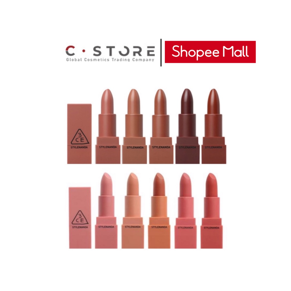 Son Thỏi 3CE mood recipe lip color [Matte] mịn lì 3.5g