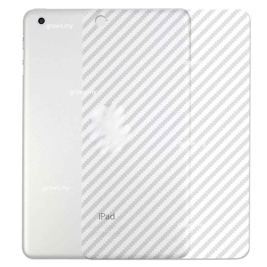 Bộ 2 Miếng Phim Dán Bảo Vệ Mặt Sau Máy Tính Bảng Họa Tiết Sợi Carbon 3D Cho iPad 9.7 Air 2 3 4 10.5 10.9 Pro 11 10.2 2 &amp; Miếng Dán Bảo Vệ Màn Hình Dành Cho mini 4 5 6 2021