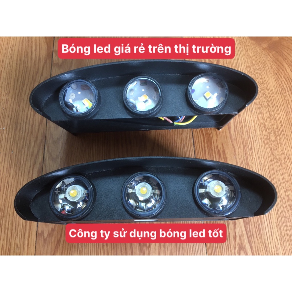 Đèn ngoài trời, đèn cầu thang hình lượn sóng 6 tia, 8 tia BH 1 năm