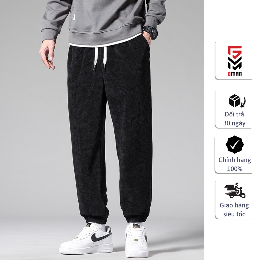 Quần Jogger nhung tăm GMAN MENSWEAR 4 màu (JG22)