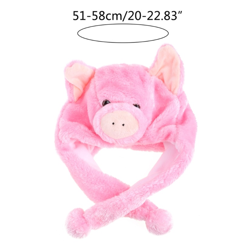 Mũ Beanie Nhồi Bông Giữ Ấm Mùa Đông Hình Động Vật Dễ Thương Cho Bé