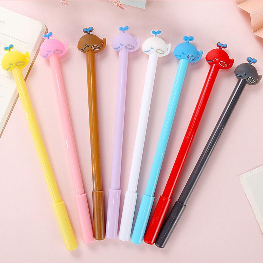 Set 8 Bút Bi Mực Đen 3D Hình Cá Voi