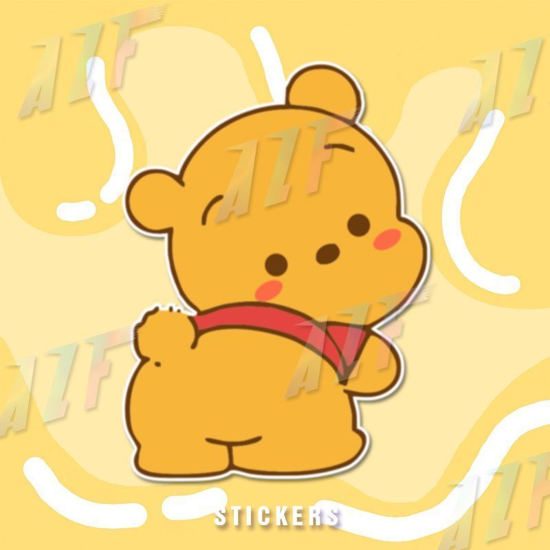 Miếng Dán Trang Trí Xe Hơi Hình Winnie the Pooh Độc Đáo