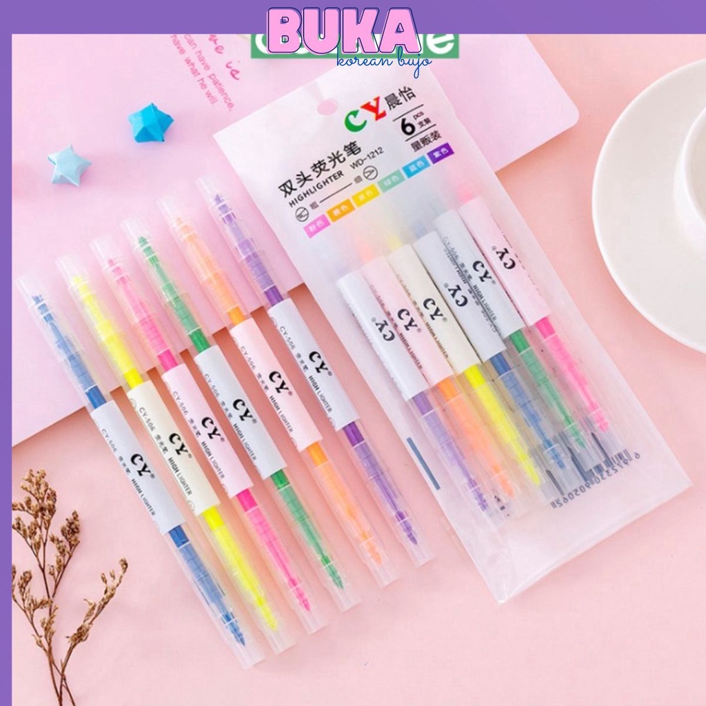 Set bút đánh dấu highlight HC Buka