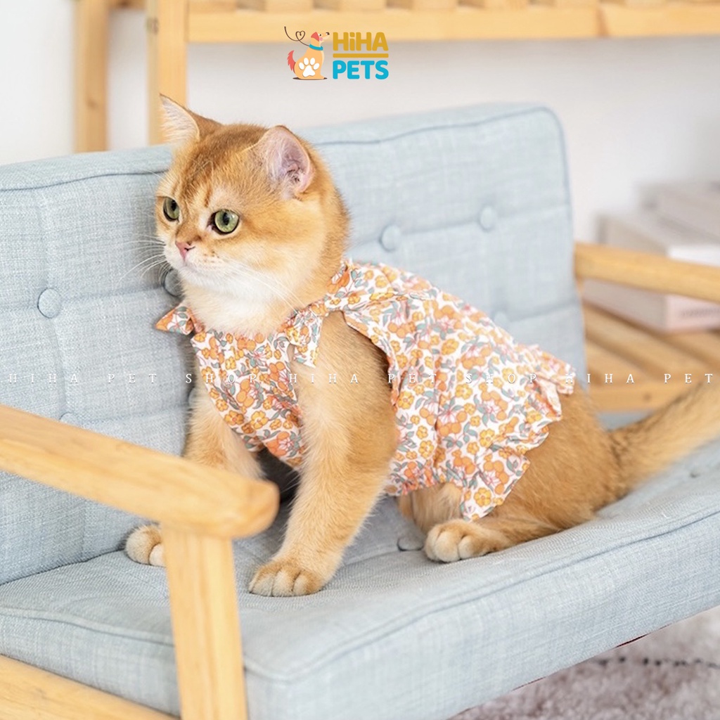 Váy Áo Cho Chó Mèo Mùa Hè hihapet , Quần Áo Thú Cưng Dây Cao Cấp