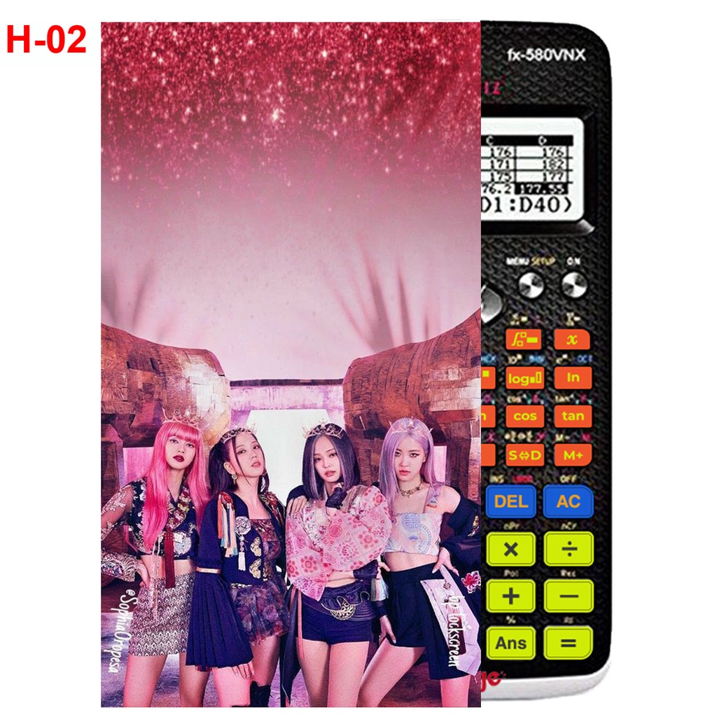 Decal Máy tính CASIO fx570, fx580...nhóm nhạc Blackpink