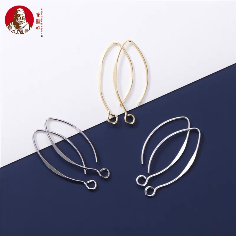Móc Treo Bông Tai Bằng Bạc Sterling S925 Làm Thủ Công DIY
