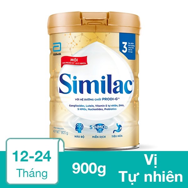 [HSD T3-2024] [MẪU MỚI] Sữa Bột ABBOTT SIMILAC 5G số 3 900g.