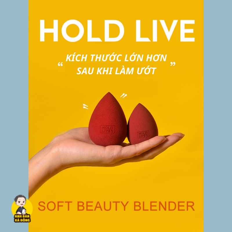 Set Mút Tán Nền Trang Điểm HOLD LIVE Giant Soft Beauty Egg Makeup Sponge Set HL389
