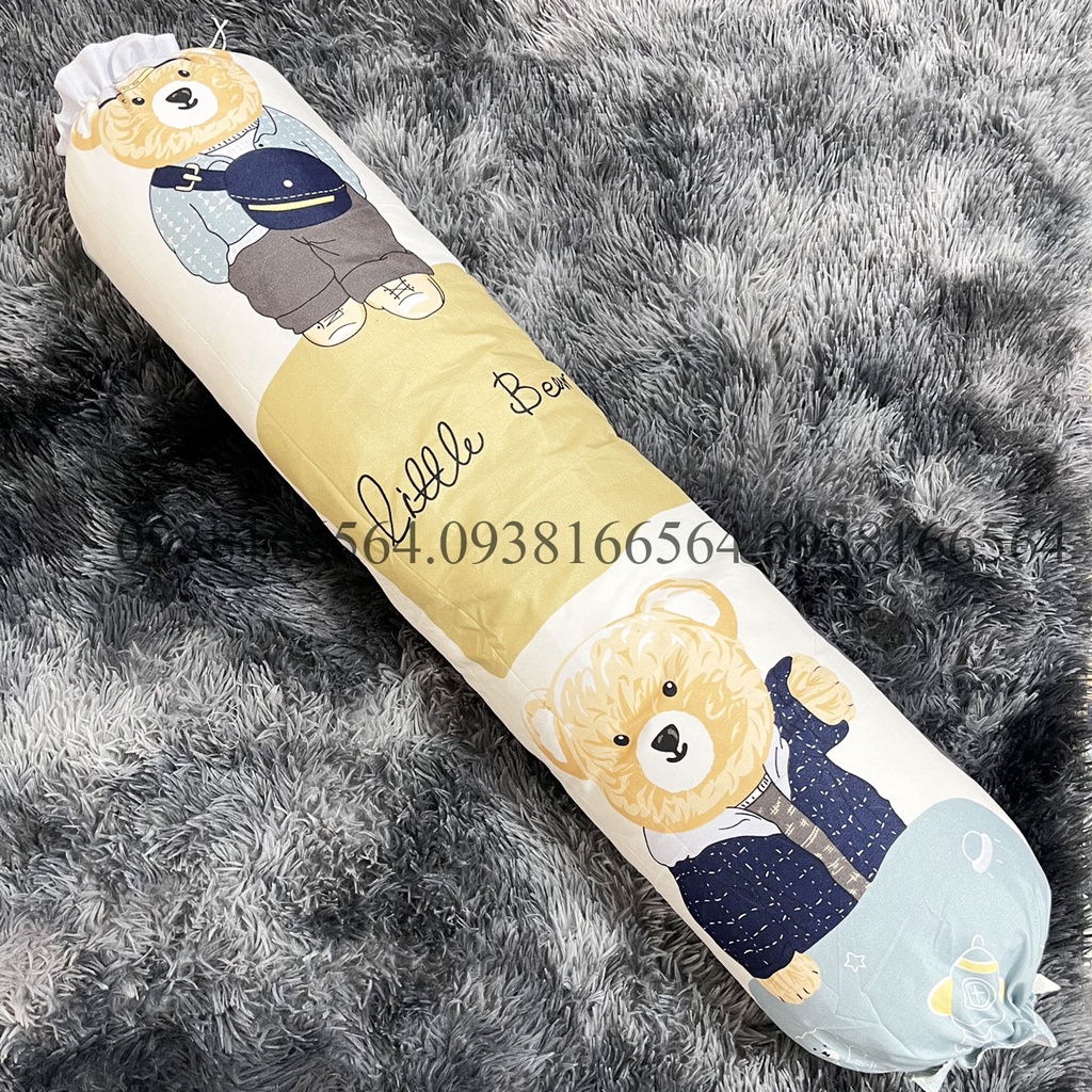 TRỌN BỘ COTTON POLY 5 MÓN CHĂN PHAO DÀY DẶN HÀNG VN GẤU MỚI - ĐỦ KÍCH THƯỚC