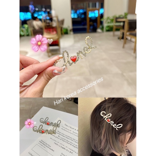 Kẹp tóc đính đá, cài tóc mái thời trang phù hợp đi chơi dự tiệc chụp ảnh làm quà tặng - Hari Korea Accessories