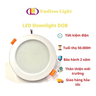 Đèn âm trần 9w viền trắng led downlight dob