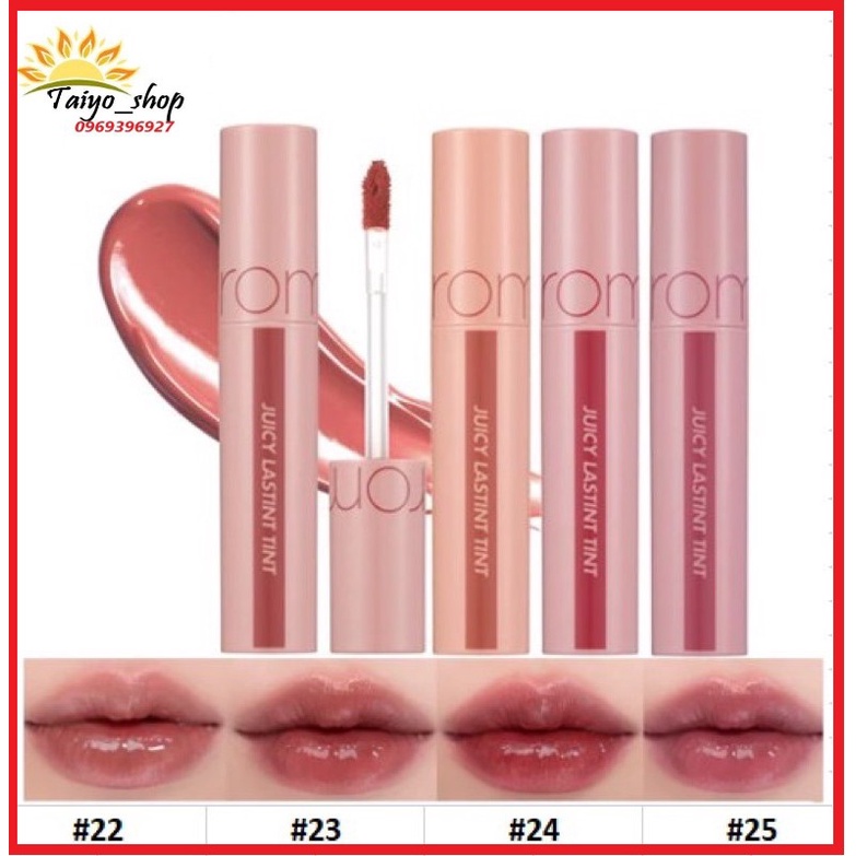 [Bare Juicy Lasting 2021] Son Tint Lì, Lên Màu Chuẩn, Cho Đôi Môi Căng Mọng Romand Juicy Lasting Tint 5.5g