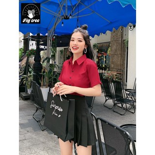 Áo Sơ Mi Nữ Đỏ Đô Cực Hót